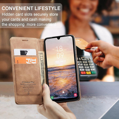 KZB Samsung Galaxy A25 5G Handyhülle Leder Flip Case Braun