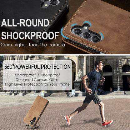 Samsung Galaxy A25 5G Premium Leder Klapphülle Braun 6,5'' Magnet Standfunktion