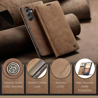 Samsung Galaxy A25 5G Premium Leder Klapphülle Braun 6,5'' Magnet Standfunktion