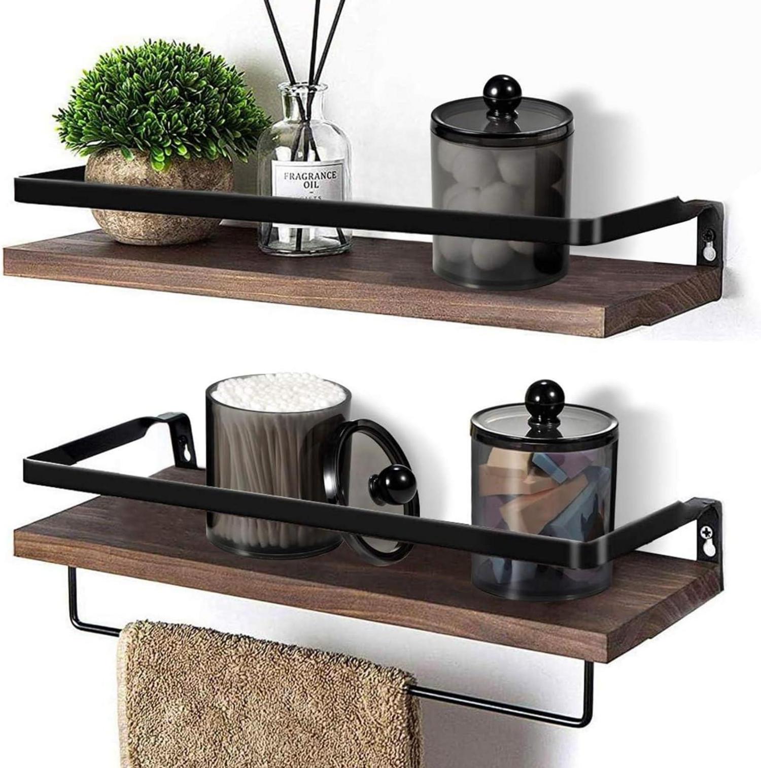 ALINK Kosmetik Organizer, 3 Stk Wattestäbchen Halter Schwarz für Badezimmer