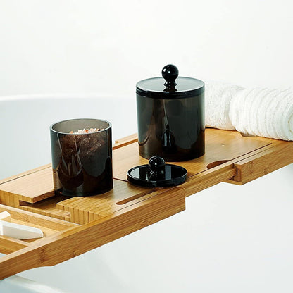 Wattestäbchen Halter Organizer Set, Badezimmer Aufbewahrung Apothekergläser