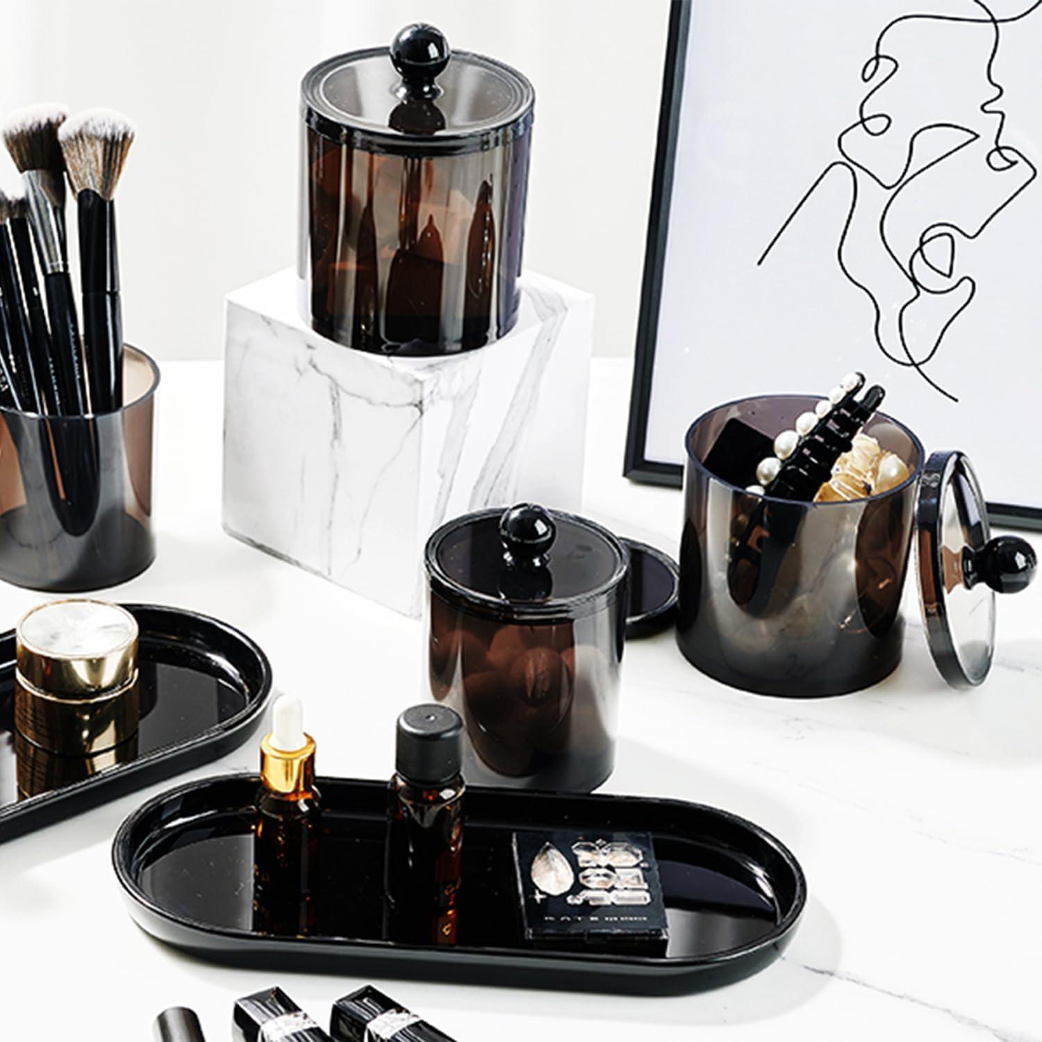 Kosmetik Organizer mit Apothekergläsern für Badezimmer - 3-teilig