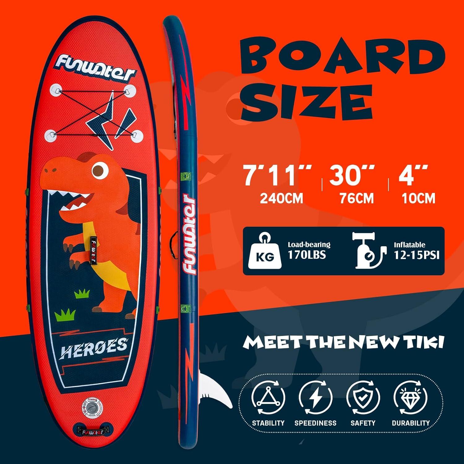 FunWater Kinder Stand Up Paddling Board Dinosaurier-Design