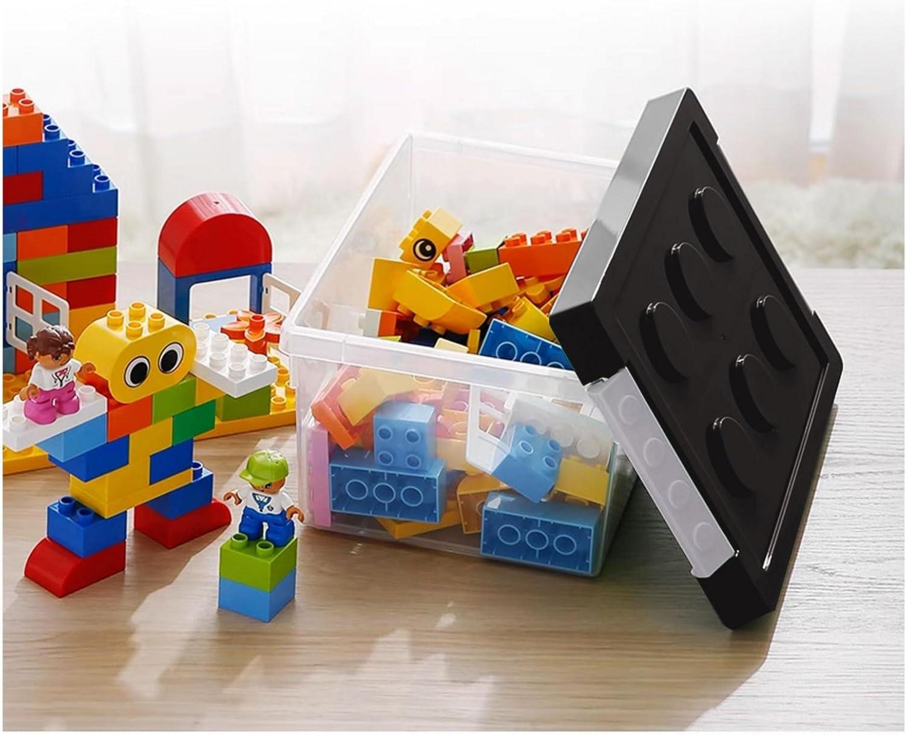 Greentainer Aufbewahrungsbox Kinderzimmer Spielzeug 2er Set Schwarz