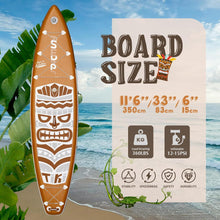 FunWater Retro Tiki aufblasbares Paddle Board 11'6''x