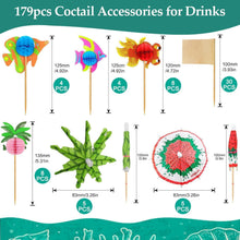 Cocktail Zubehör 179 Stück Cocktail Deko Set Schirmchen