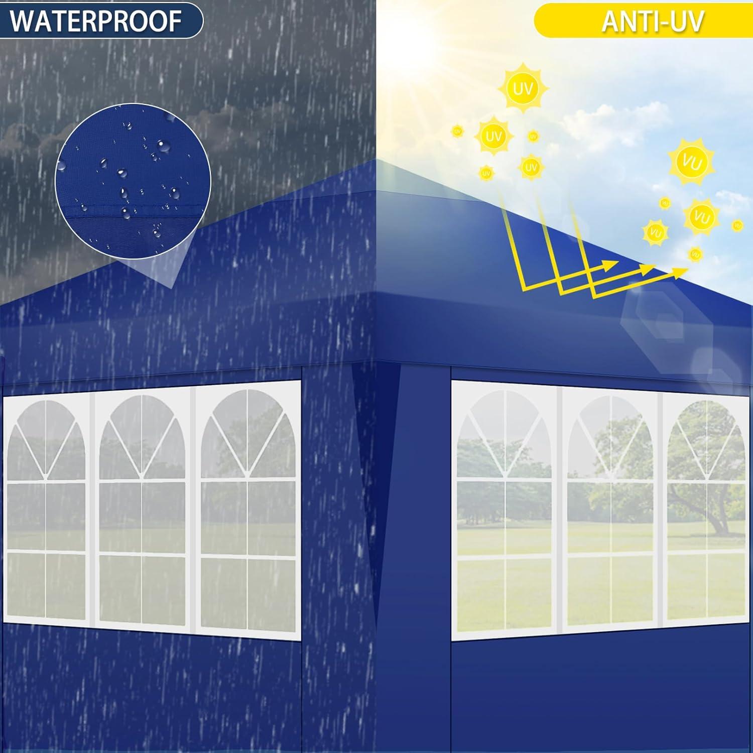 Faltpavillon 3x3m Wasserdicht Stabil Winterfest Partyzelt mit