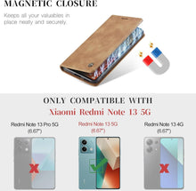 KZB Xiaomi Redmi Note 13 5G Handyhülle Leder Flip Case Braun