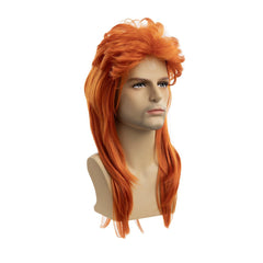 Meeräsche Perücke Orange Locken Vintage Cosplay 70er 80er