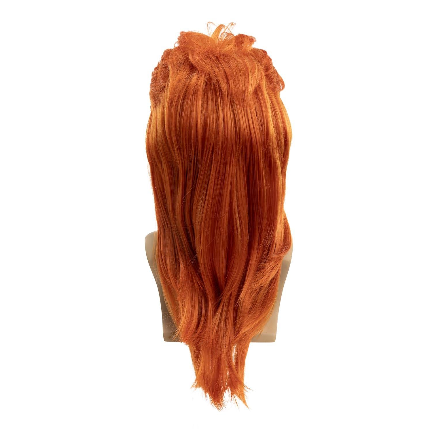 Orange Locken Meeräsche Perücke 70er 80er Vintage Cosplay Disco Karneval