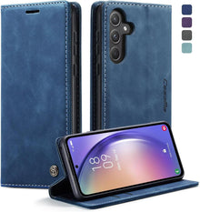 Handyhülle Samsung Galaxy A55 5G Premium Leder Blau