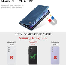 Samsung Galaxy A55 5G Handyhülle Premium Leder Flip Case