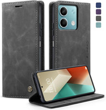 Handyhülle Xiaomi Redmi Note 13 5G Premium Leder Grau