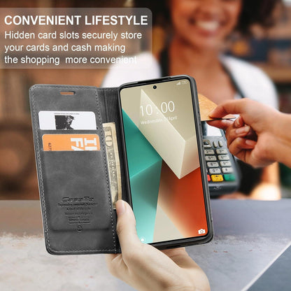 KZB Xiaomi Redmi Note 13 5G Handyhülle Leder Klapphülle Magnet Grau