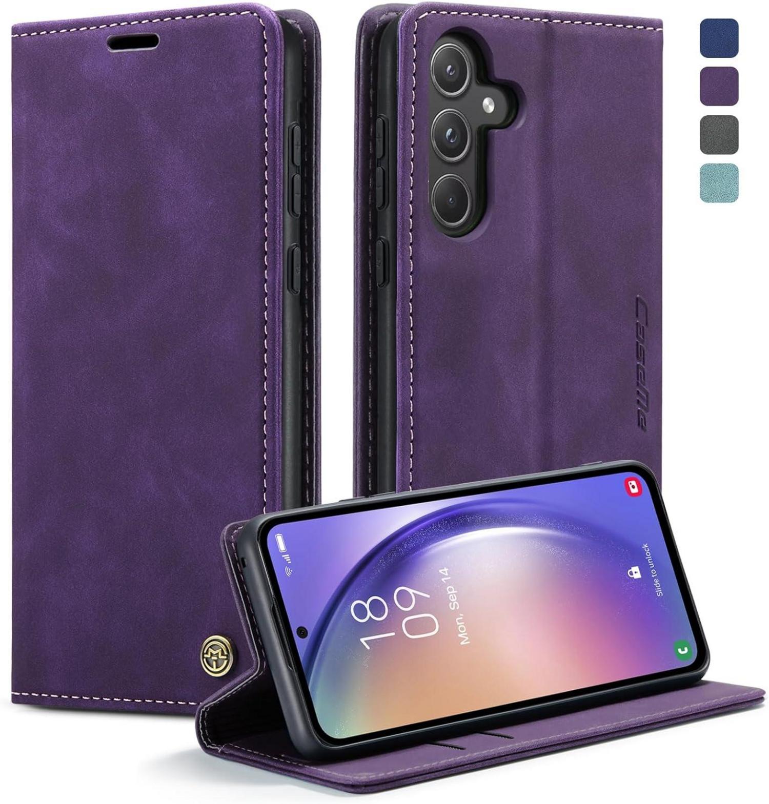 Handyhülle Samsung Galaxy A55 5G Premium Leder Klapphülle Magnet
