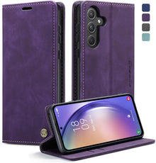 Handyhülle Samsung Galaxy A55 5G Premium Leder Klapphülle Magnet