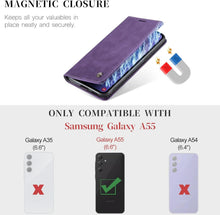 Samsung Galaxy A55 5G Handyhülle Leder Flip Case mit