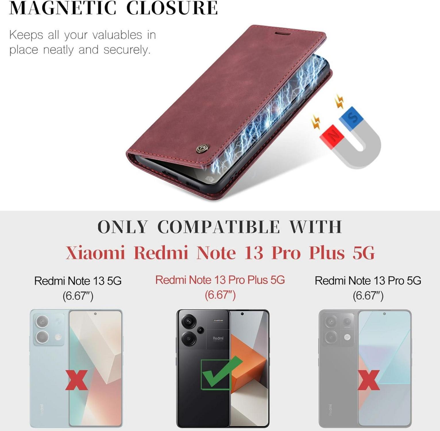 Xiaomi Redmi Note 13 Pro Plus 5G Handyhülle Premium Leder