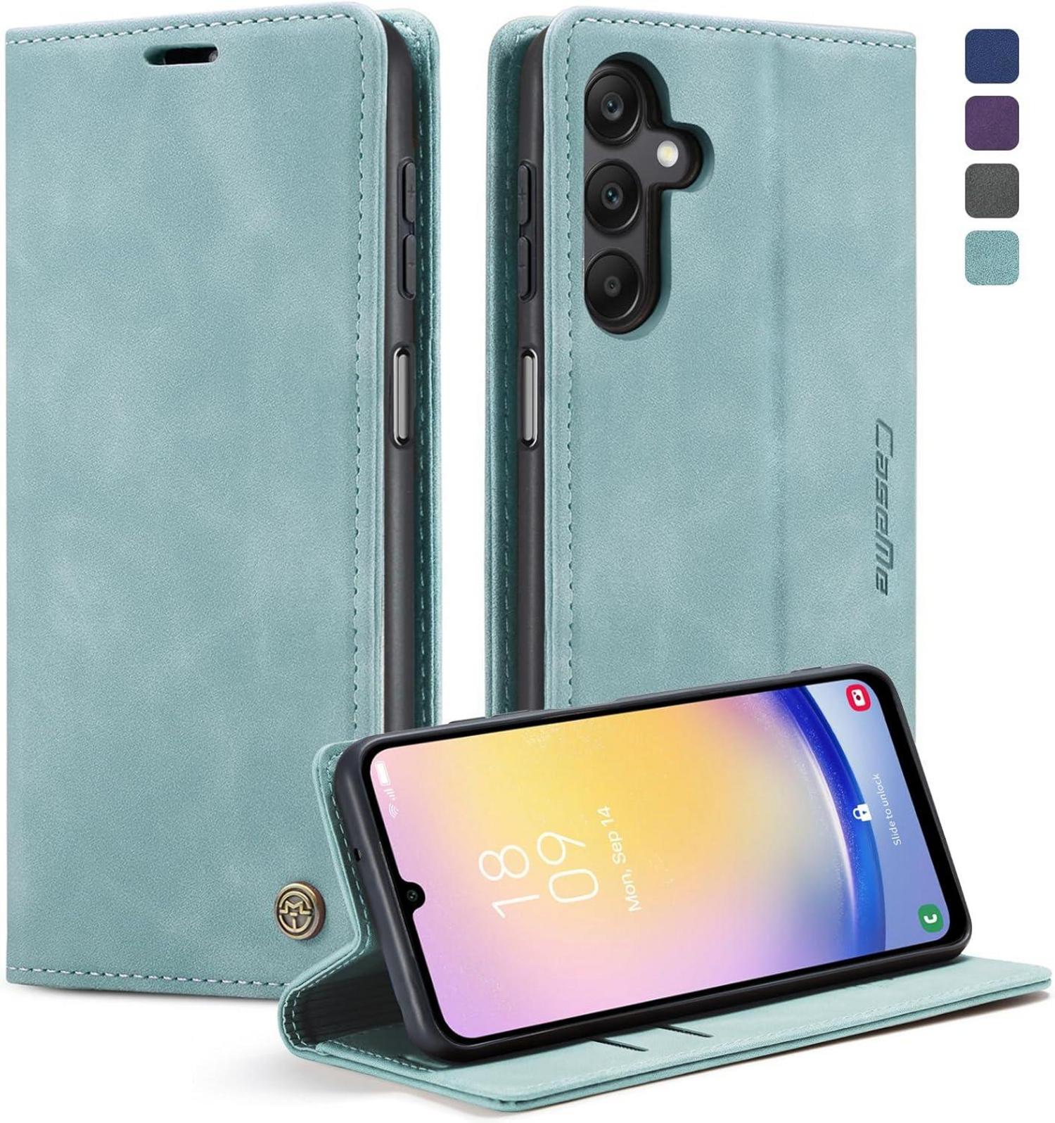 Samsung Galaxy A25 5G Handyhülle Leder Flip Case Standfunktion Magnet