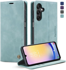Samsung Galaxy A25 5G Handyhülle Leder Flip Case Standfunktion Magnet