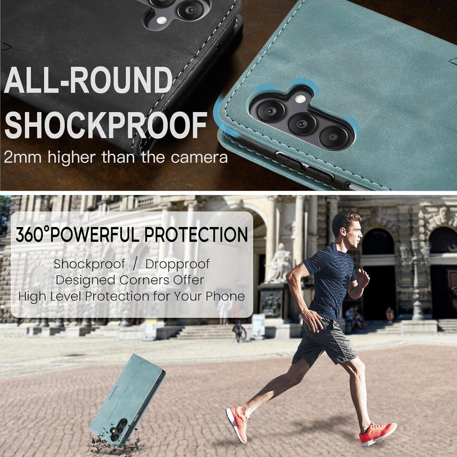 Handyhülle Samsung Galaxy A25 5G Premium Leder Flip Case Standfunktion