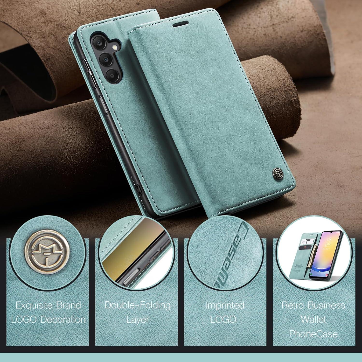 Handyhülle Samsung Galaxy A25 5G Premium Leder Flip Case Standfunktion