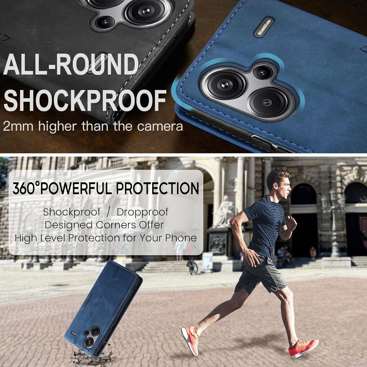 Handyhülle Xiaomi Redmi Note 13 Pro Plus 5G Premium Leder Blau