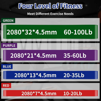 Fitnessbänder Widerstandsbänder Set 4 Stufen mit Türanker