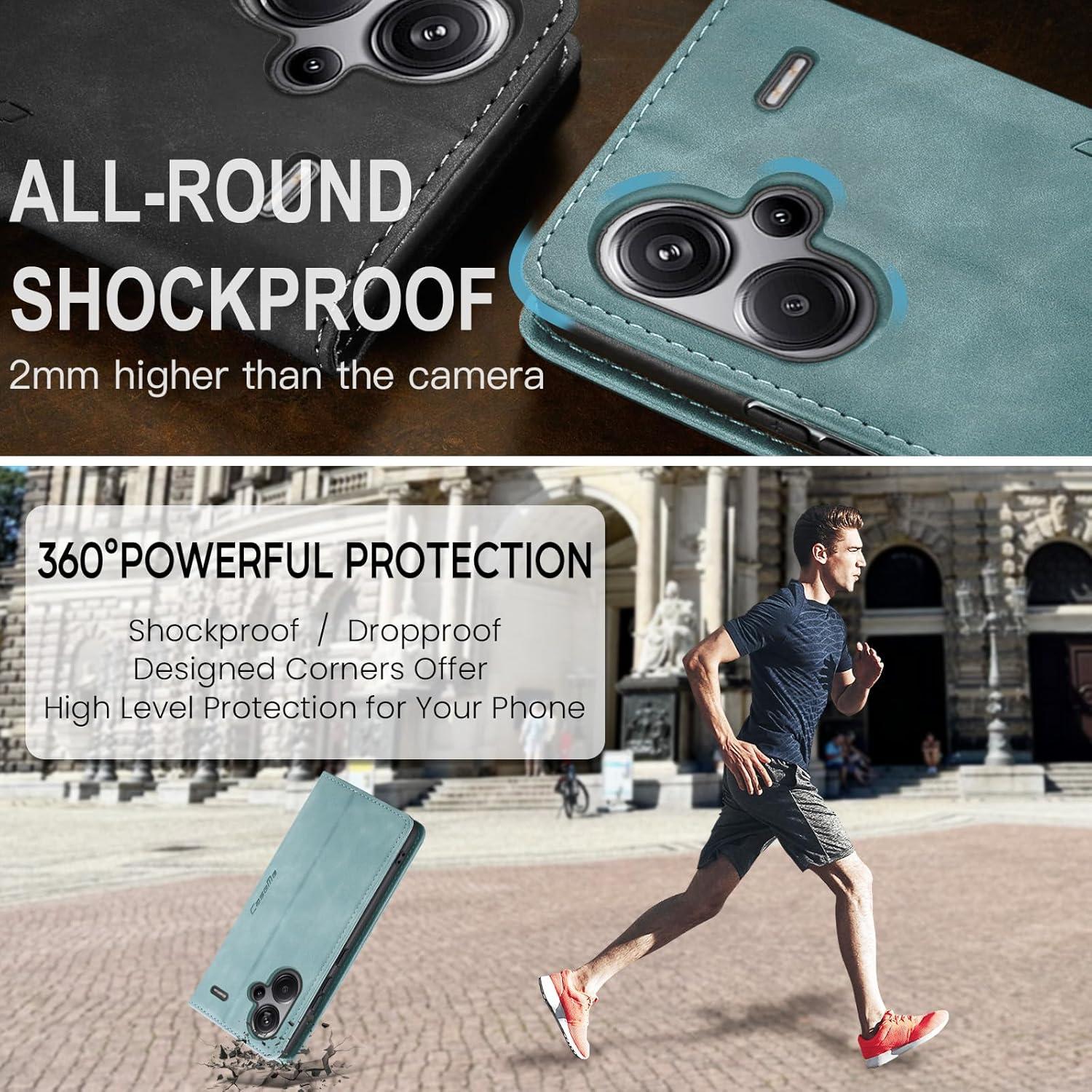 Handyhülle Xiaomi Redmi Note 13 Pro Plus 5G Premium Leder Tasche Magnet
