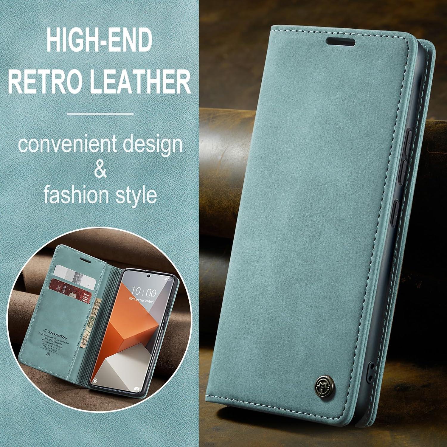 Handyhülle Xiaomi Redmi Note 13 Pro Plus 5G Premium Leder Tasche Magnet