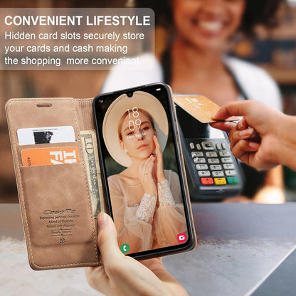 KZB Samsung Galaxy A15 5G Hülle Leder Flip Case Braun