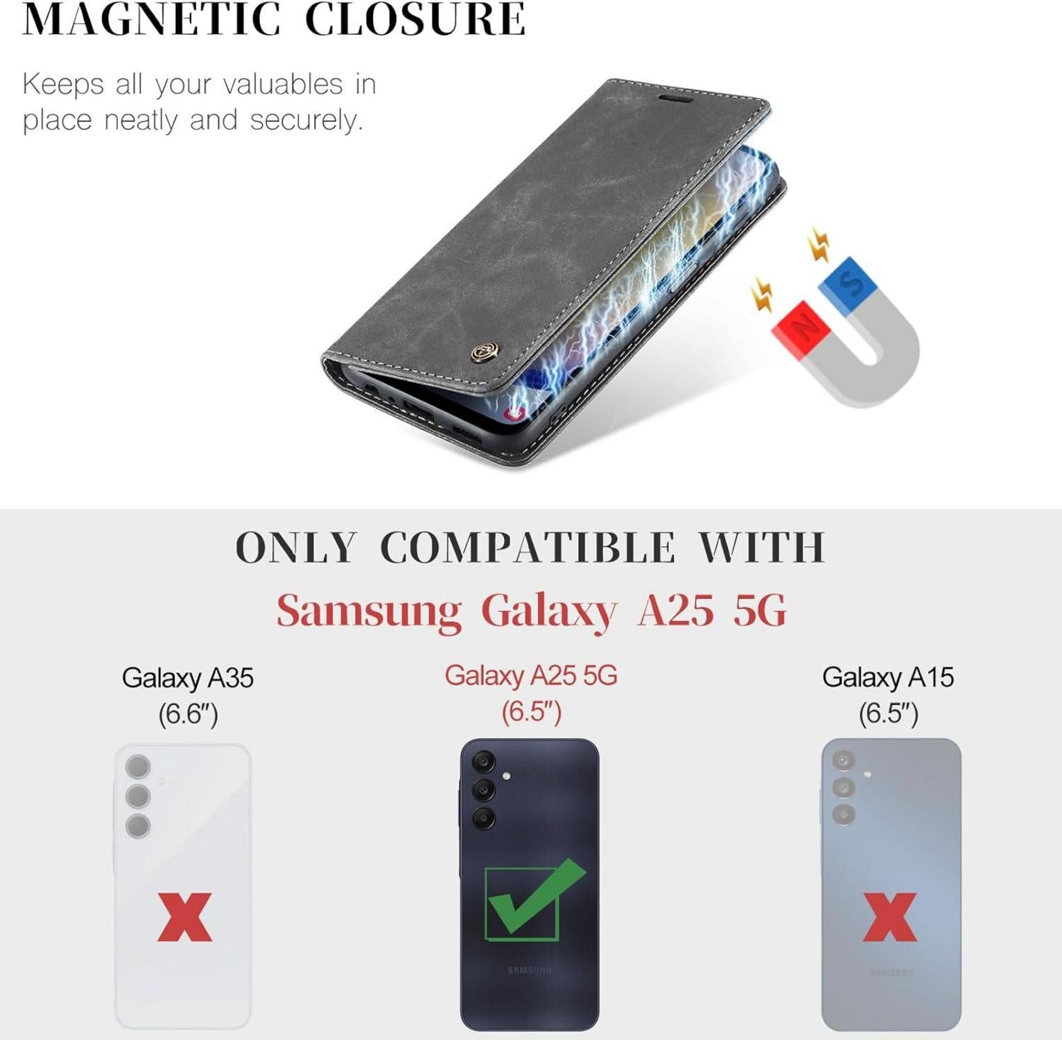 KZB Samsung Galaxy A25 5G Handyhülle Leder Flip Case