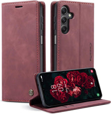Handyhülle Samsung Galaxy A25 5G Premium Leder Flip Case Magnet
