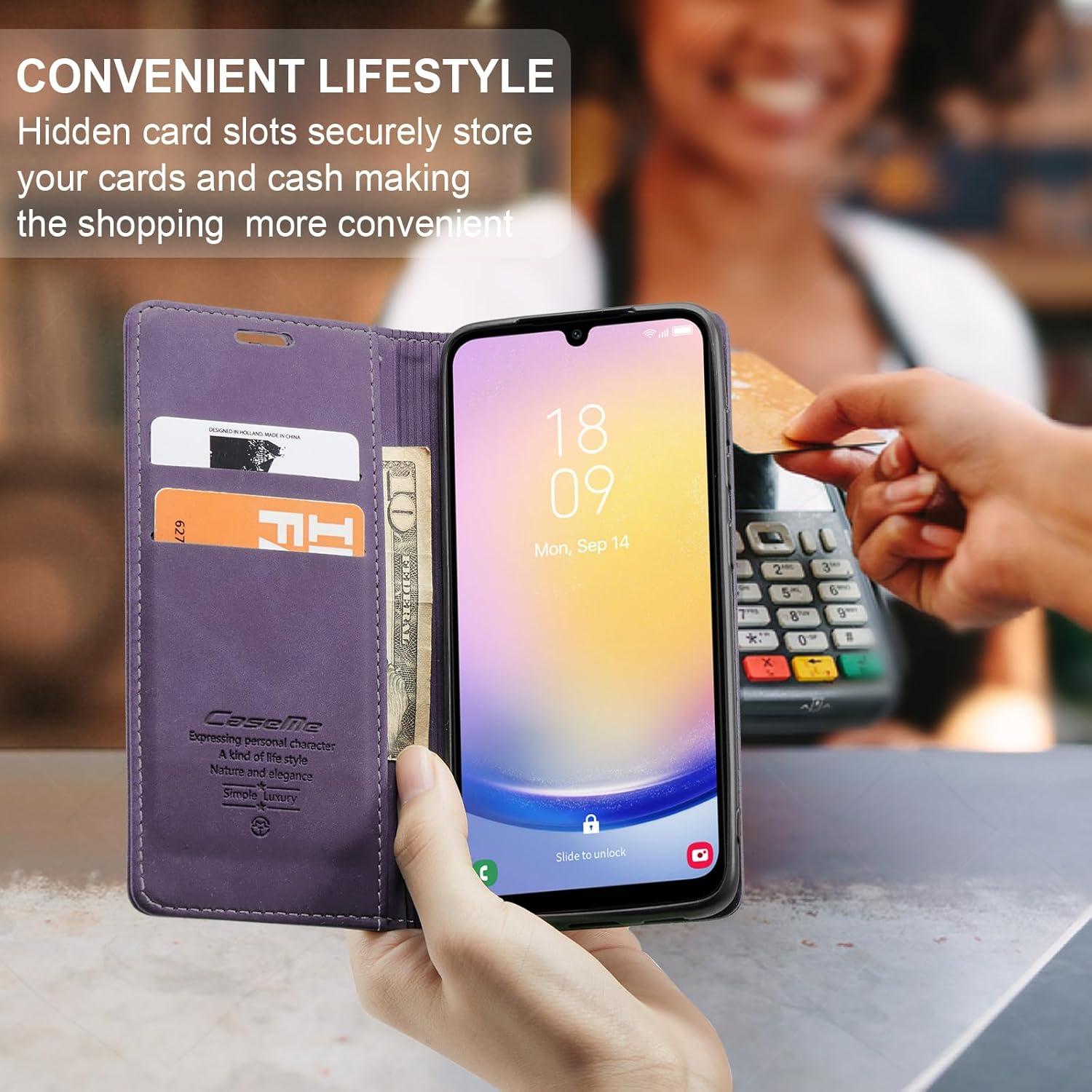 Samsung Galaxy A25 5G Handyhülle Leder Klapphülle Magnet Standfunktion