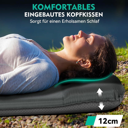 Isomatte Selbstaufblasend 8CM Camping Matratze Schaumstoff