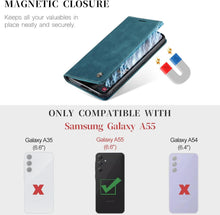 Samsung Galaxy A55 5G Lederhülle mit Standfunktion und