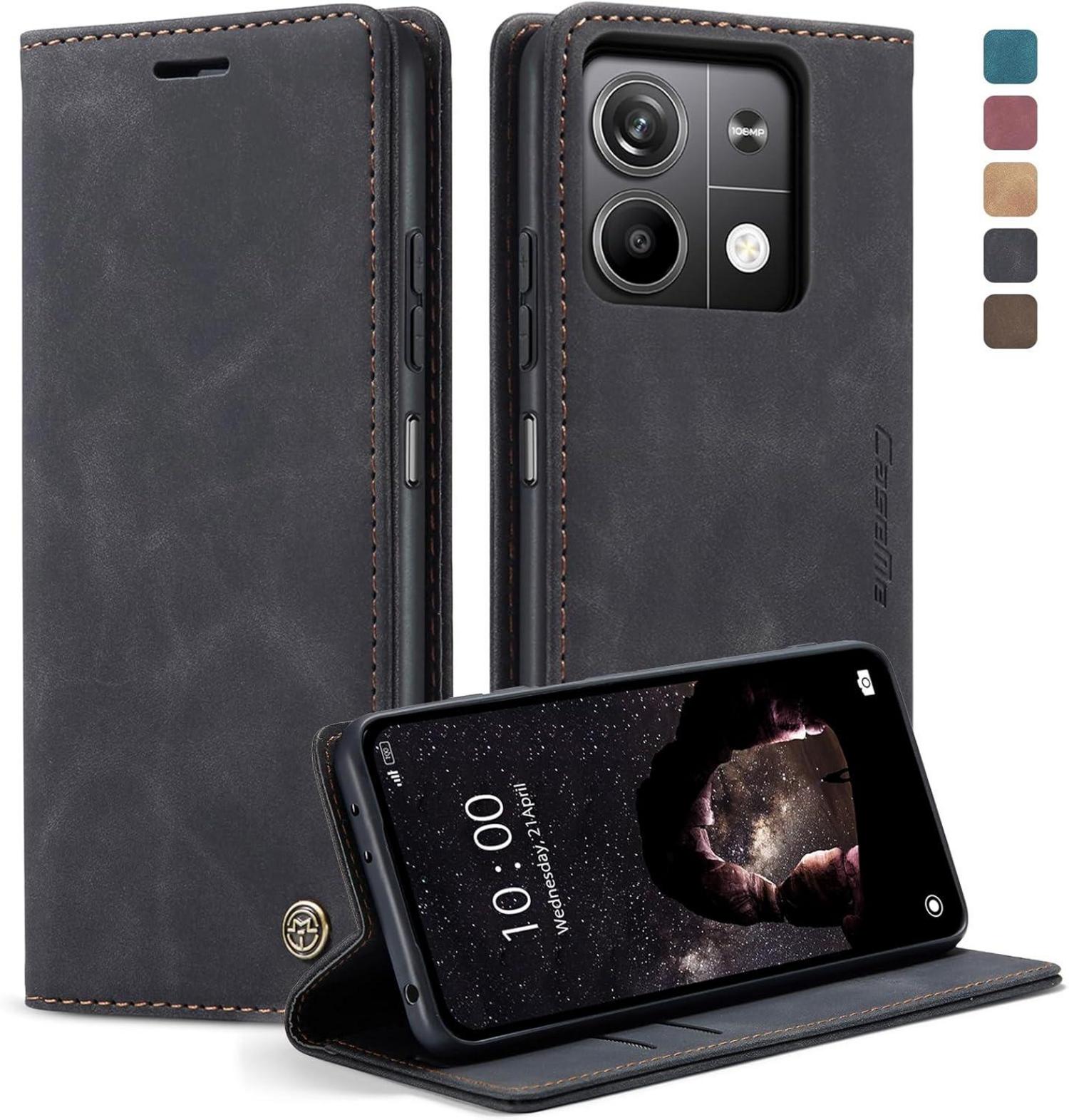 Handyhülle Xiaomi Redmi Note 13 5G Premium Schwarz Magnet