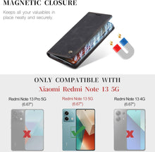 Handyhülle Xiaomi Redmi Note 13 5G Lederhülle Schwarz Flip