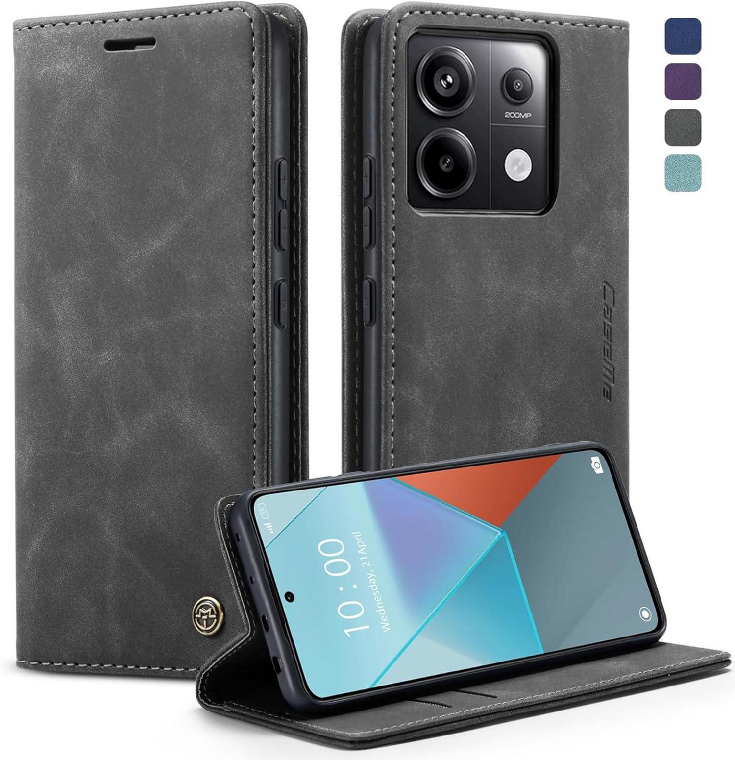 Handyhülle Xiaomi Redmi Note 13 Pro 5G Premium Leder Grau