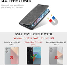 Xiaomi Redmi Note 13 Pro 5G Premium Leder Klapphülle Grau