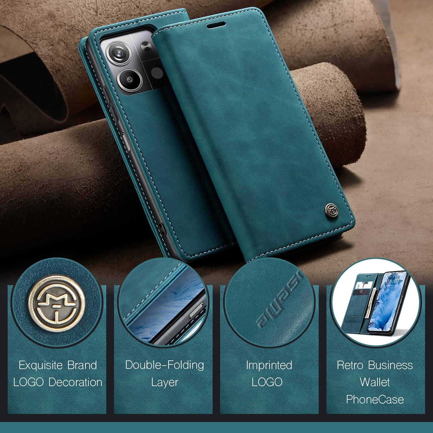 Xiaomi Redmi Note 13 5G Handyhülle Lederhülle Klappbar Schutzhülle Magnet