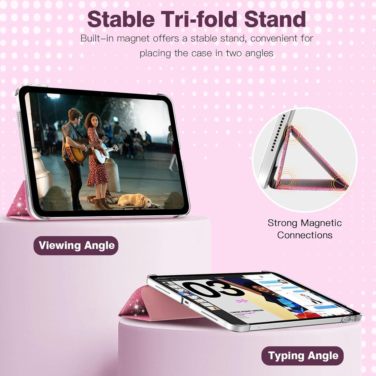 TiMOVO iPad 10.9 Zoll 2022 Hülle Schlank Smart Case Cover Wassermelone Rot