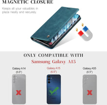 Samsung Galaxy A15 5G Handyhülle Leder Klapp Case Magnet
