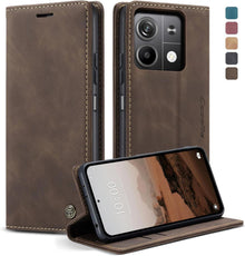 Handyhülle Xiaomi Redmi Note 13 5G Leder Klapphülle Schutzhülle Magnet