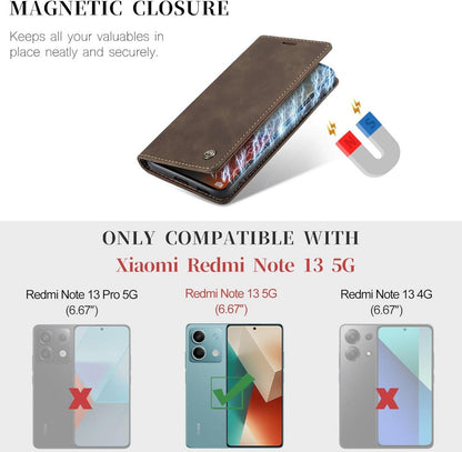 KZB Xiaomi Redmi Note 13 5G Hülle Premium Leder Flip Case