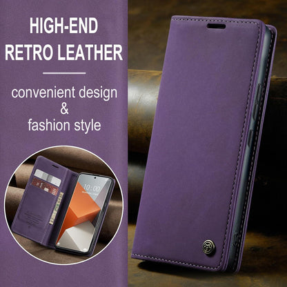 KZB Xiaomi Redmi Note 13 Pro Plus 5G Leder Flip Case Standfunktion - Lila