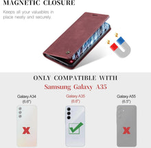 Samsung Galaxy A35 5G Handyhülle - Premium Leder Flip Case