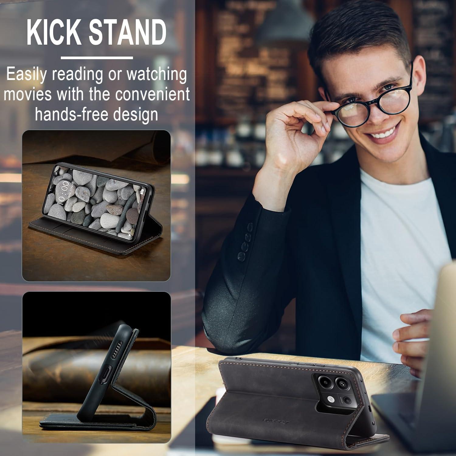 Handyhülle Xiaomi Redmi Note 13 Pro 5G Leder Schwarz