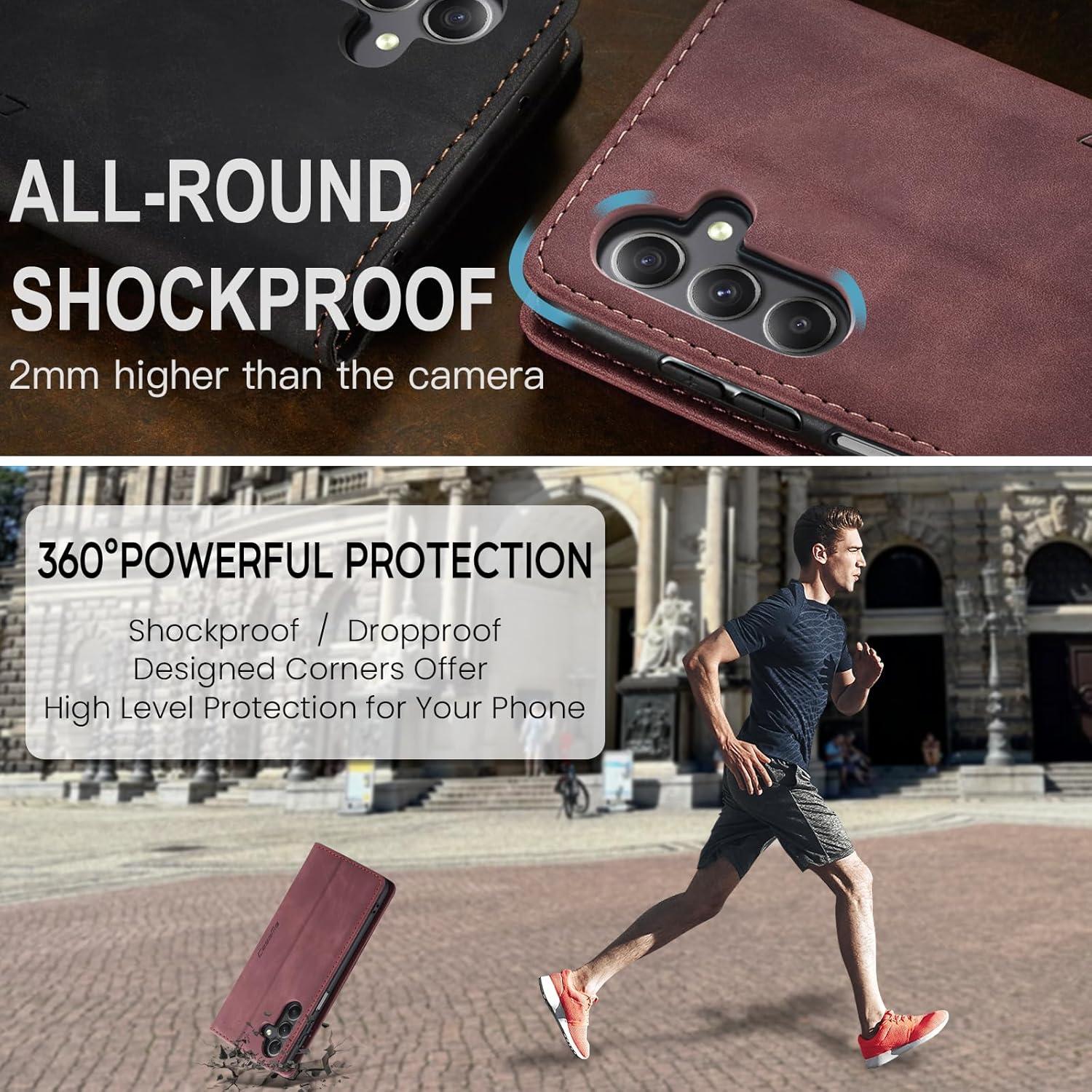 Handyhülle Samsung Galaxy A15 5G Klapphülle Leder Tasche Magnet