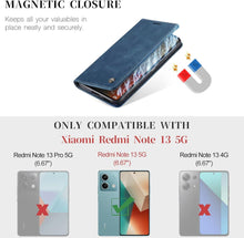 Xiaomi Redmi Note 13 5G Handyhülle Leder Klapphülle Blau